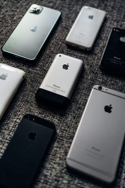 a lot of iphones on the table