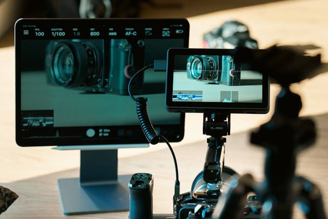 camera-setup-with-digital-monitors-displaying-camera-viewfinderscope